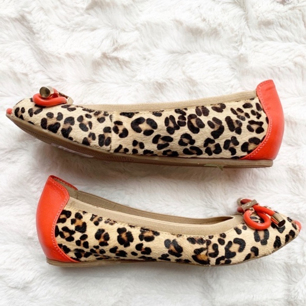 BCBGeneration leopard print ballet flats with bows